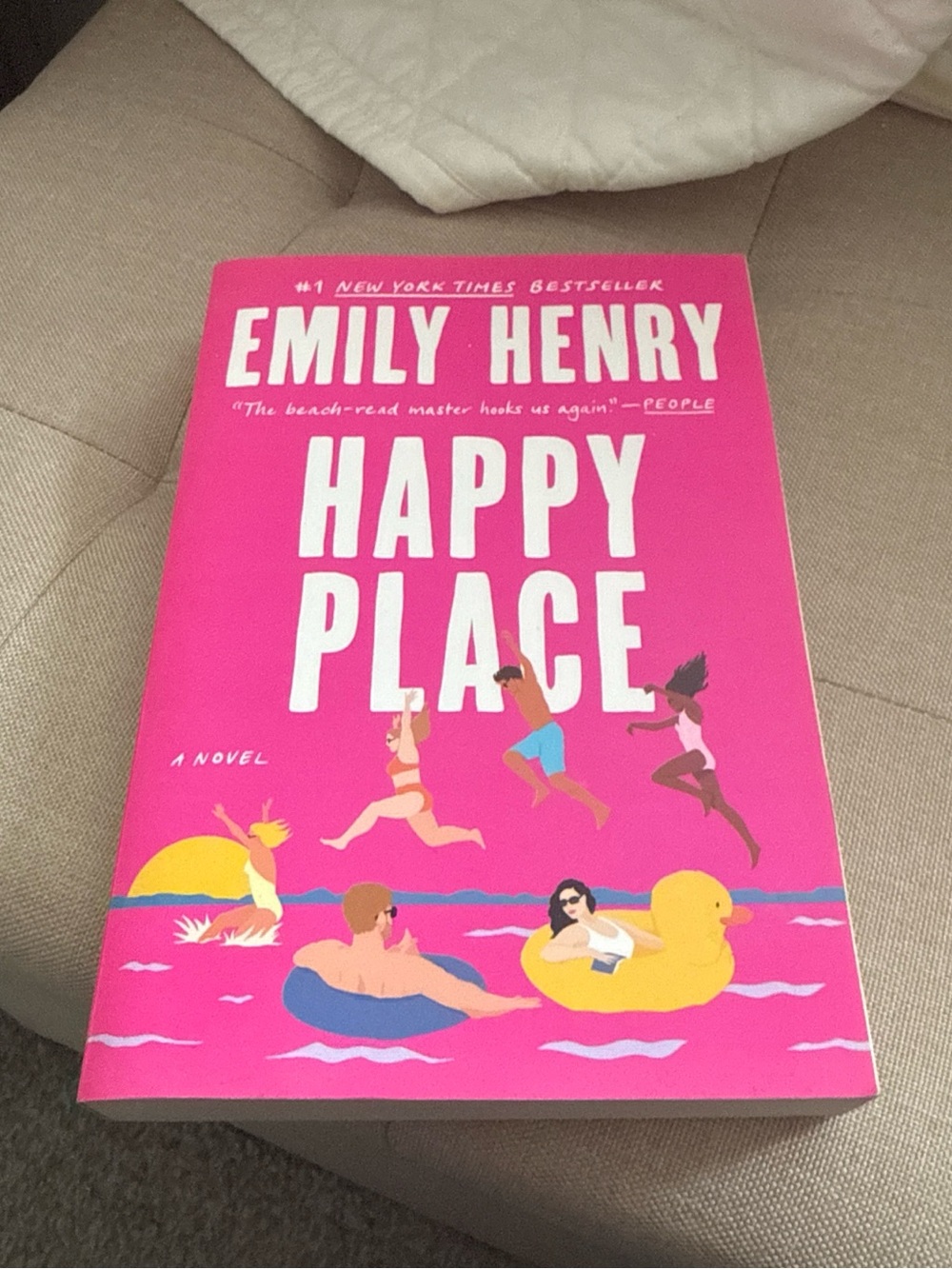 Emily Henry "Happy Place" Bright Pink Paperback Novel